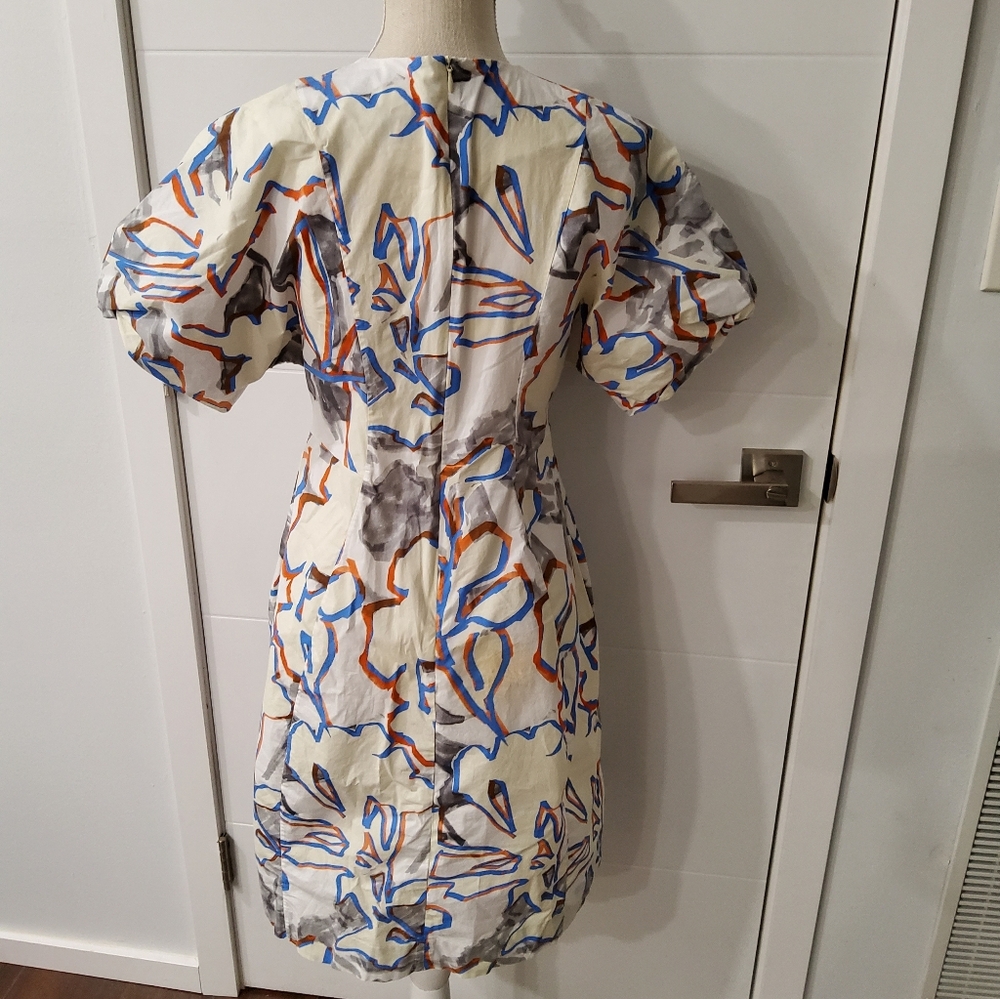 COS Printed Draped Sleeve Mini Dress Size 8 - Picture 10 of 15